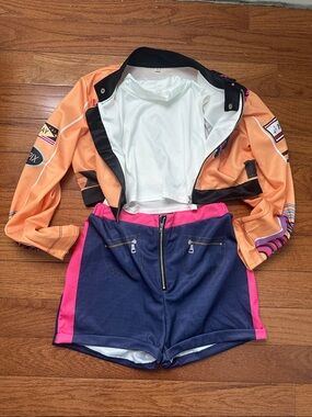 K-POP Superhero Costume Set in Orange, Navy & Pink